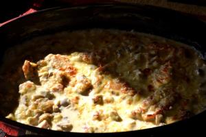 fricase pollo champinones