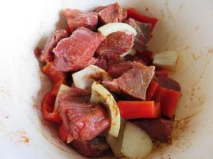 Brochetas lomo de res