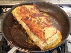 Lomo de cerdo con mostaza y hierbas aromaticas