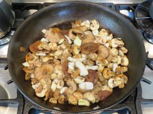 Lomo relleno de hongos