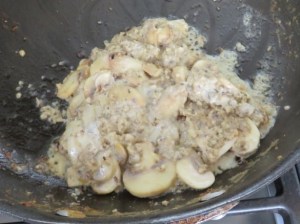 Lomo relleno de hongos