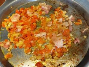 Lentejas rojas con chorizo