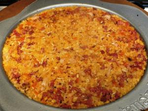 Lentejas rojas con chorizo